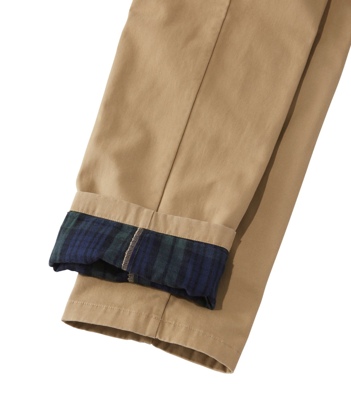Men's Double L® Chinos, Natural Fit, Plain Front, Flannel-Lined