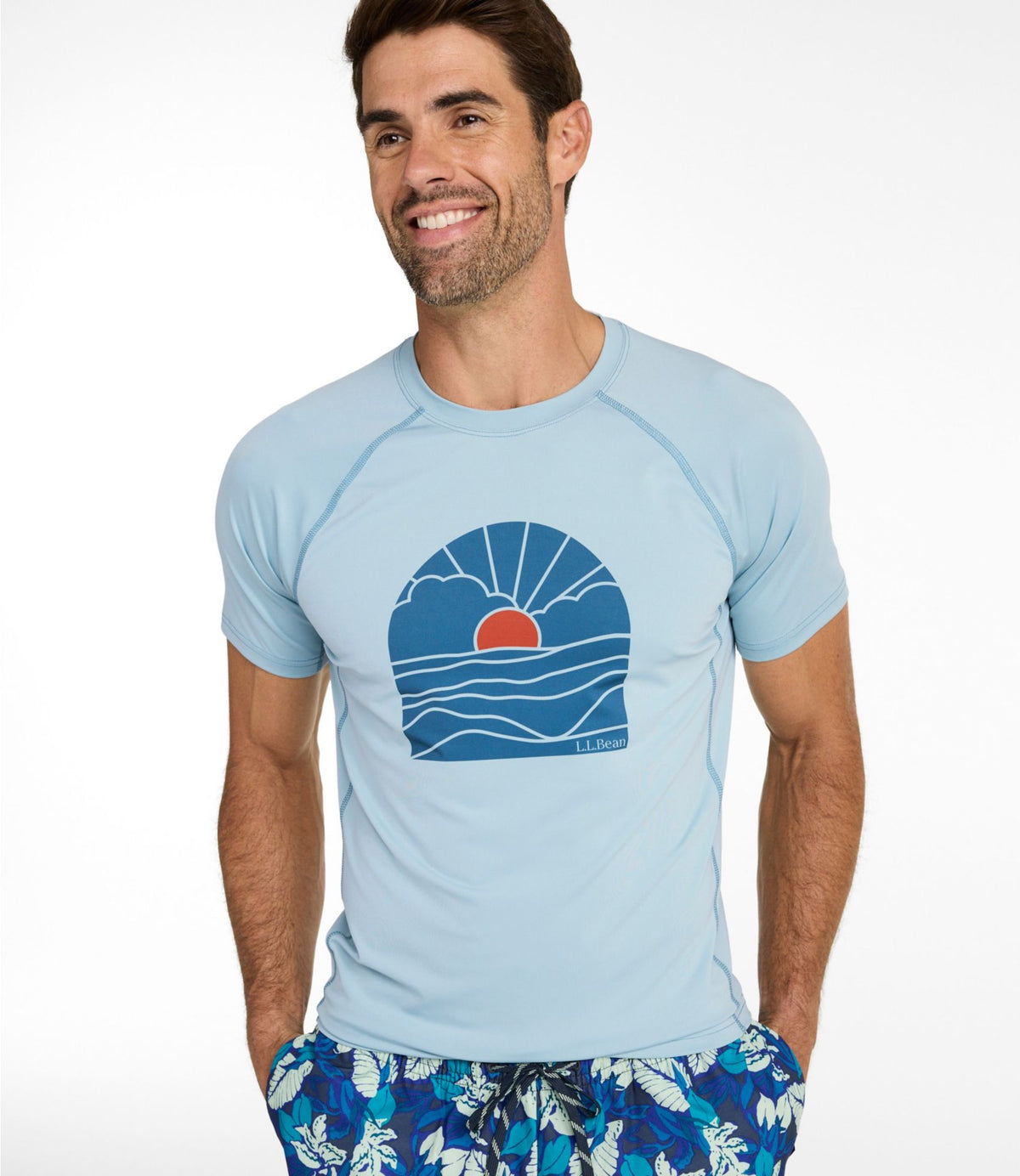 Men's Swift River Cooling Sun Shirt, Short-Sleeve Graphic