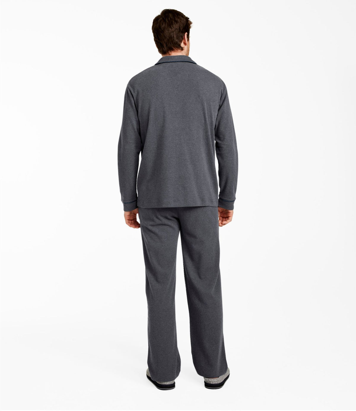 Men's Bean's Cotton Knit Pajamas, Button-Front PJ Set