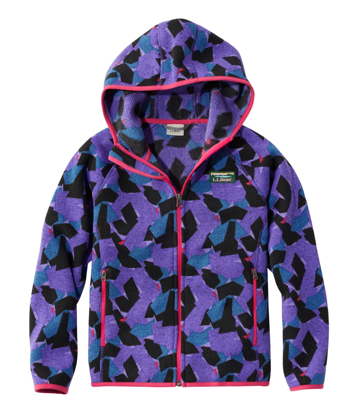 Kids' L.L.Bean Sweater Fleece, Hooded Print
