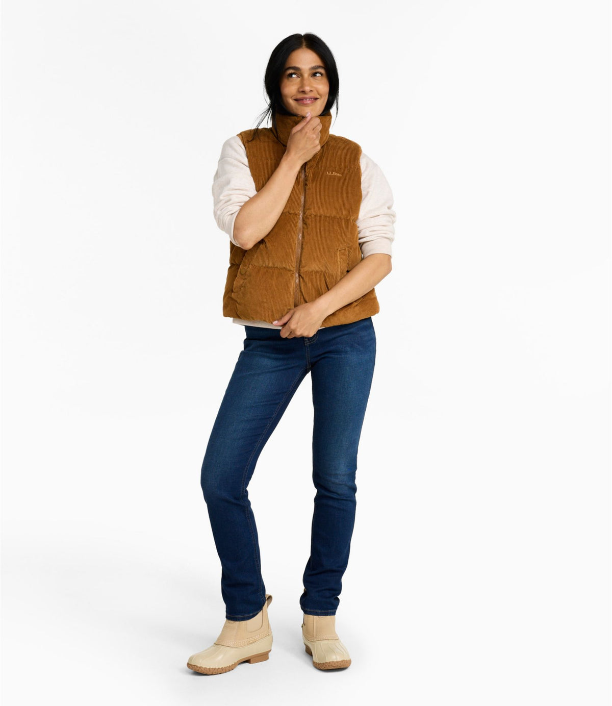 Women's Mountain Classic Down Vest, Cropped Corduroy