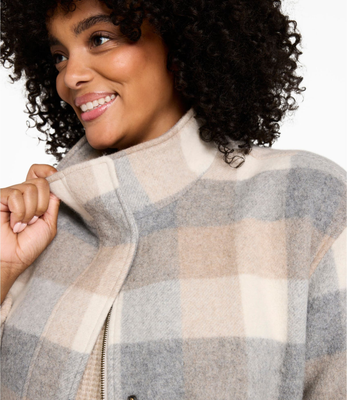 Women's Bean's Boiled Wool Coat, Plaid