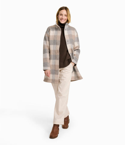 Women's Bean's Boiled Wool Coat, Plaid