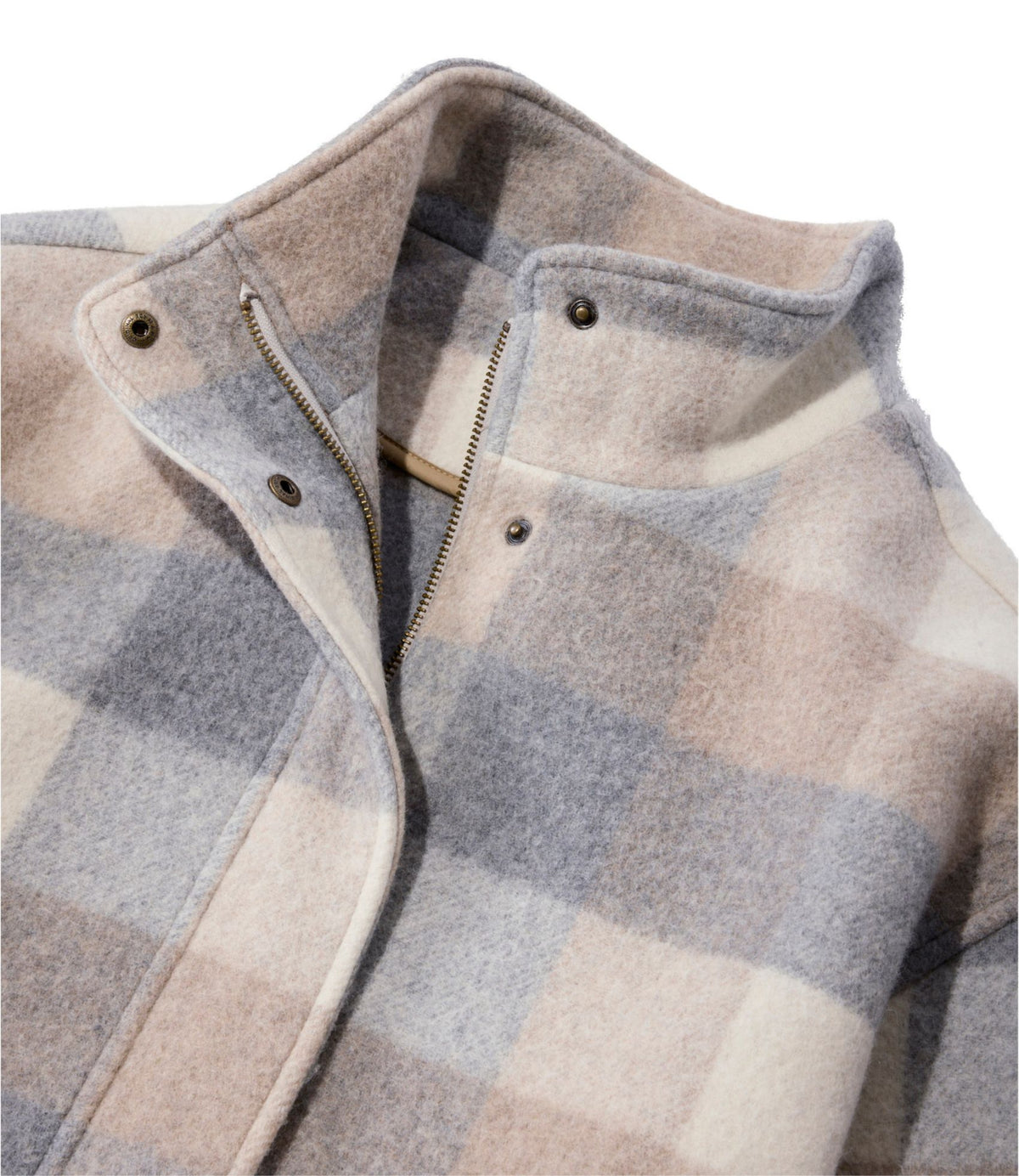 Women's Bean's Boiled Wool Coat, Plaid