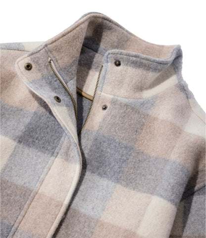 Women's Bean's Boiled Wool Coat, Plaid