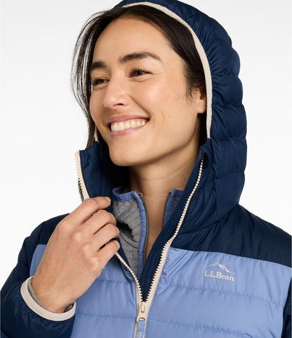 Women's Access Down Hooded Puffer, Colorblock