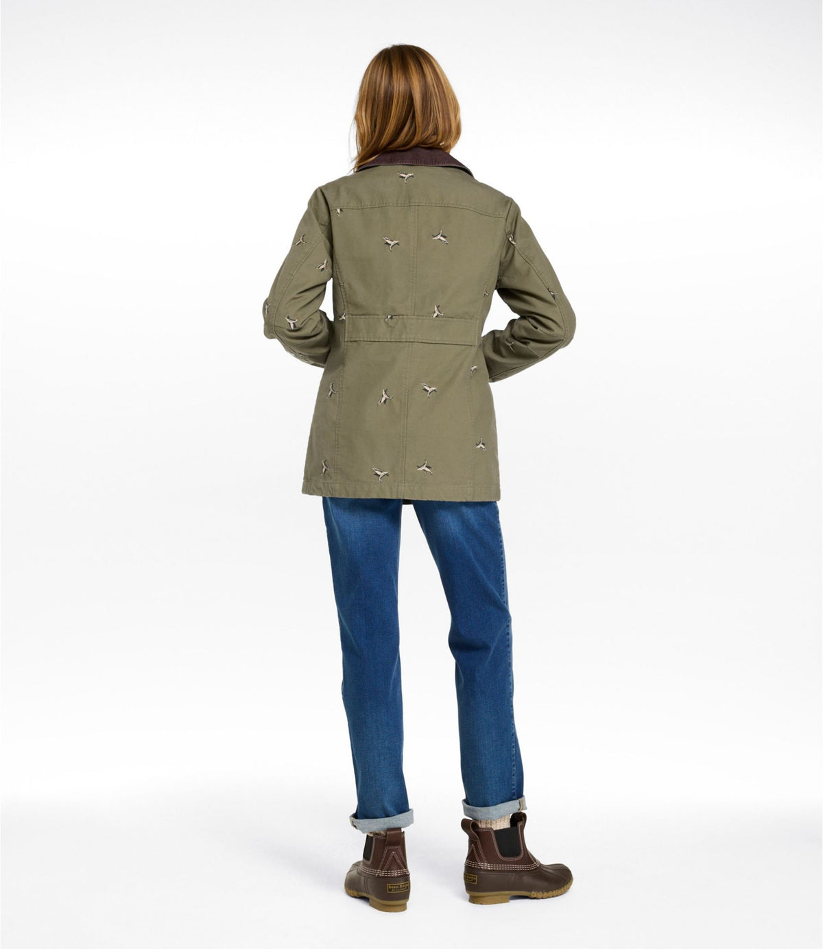 Women's Adirondack Barn Coat, Flannel-Lined Embroidery