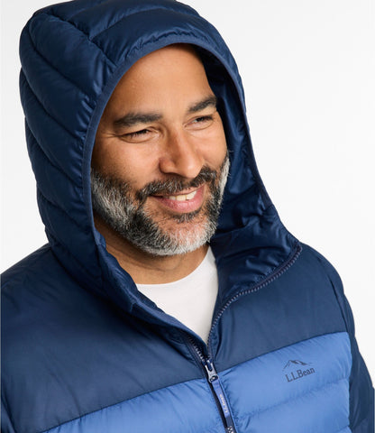 Men's Access Down Hooded Puffer, Colorblock