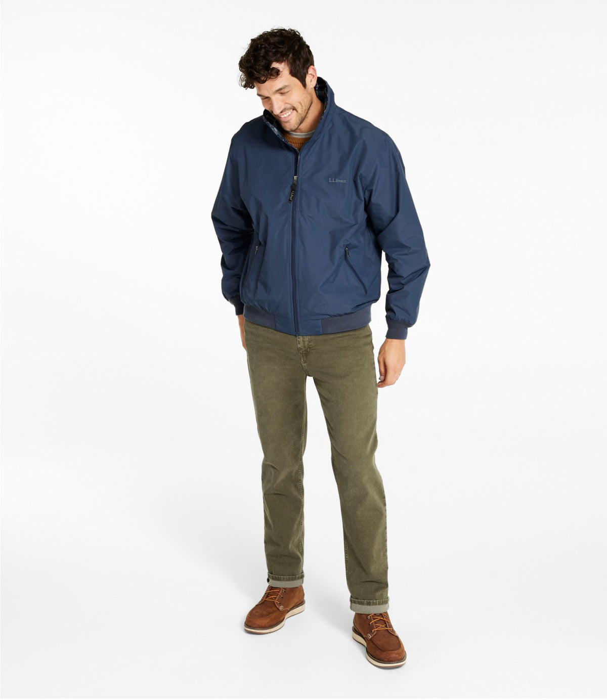 Men's Warm-Up Jacket, Flannel-Lined