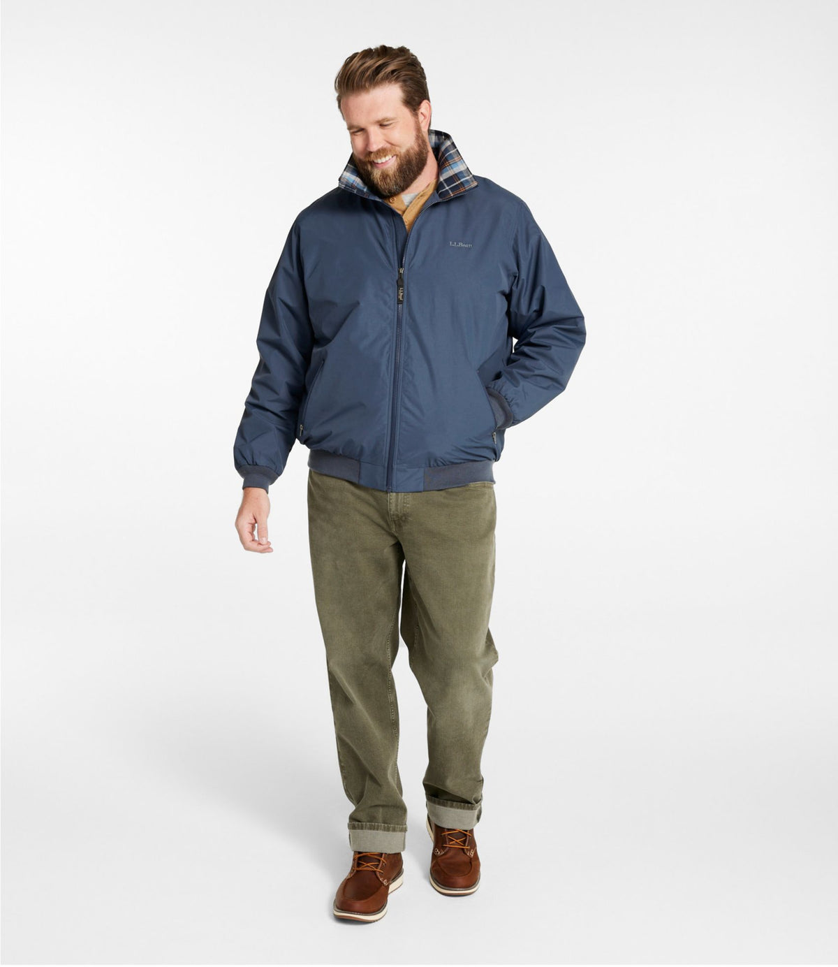 Men's Warm-Up Jacket, Flannel-Lined