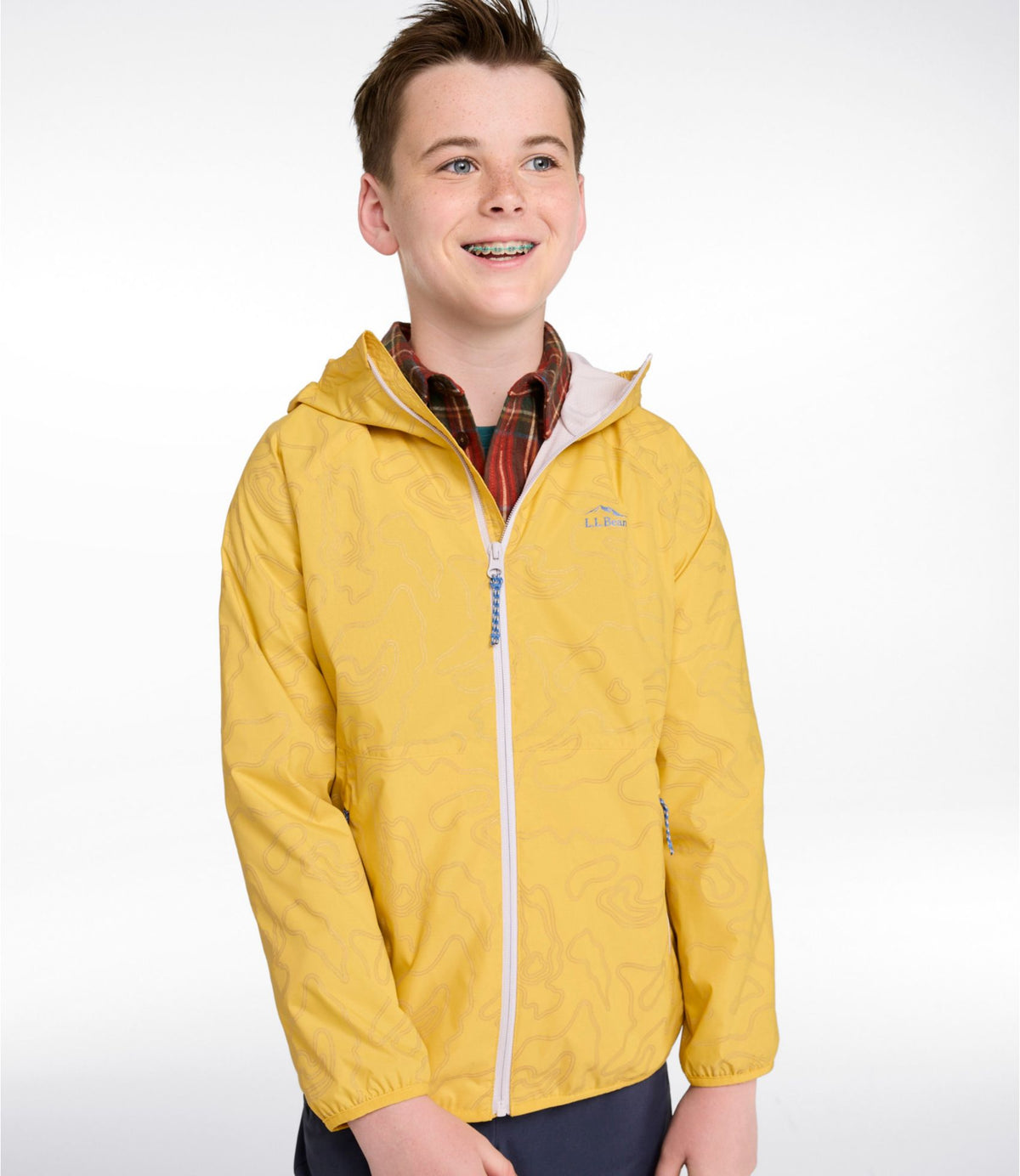 Kids' Wind and Rain Jacket, Lined & Reflective Zipper