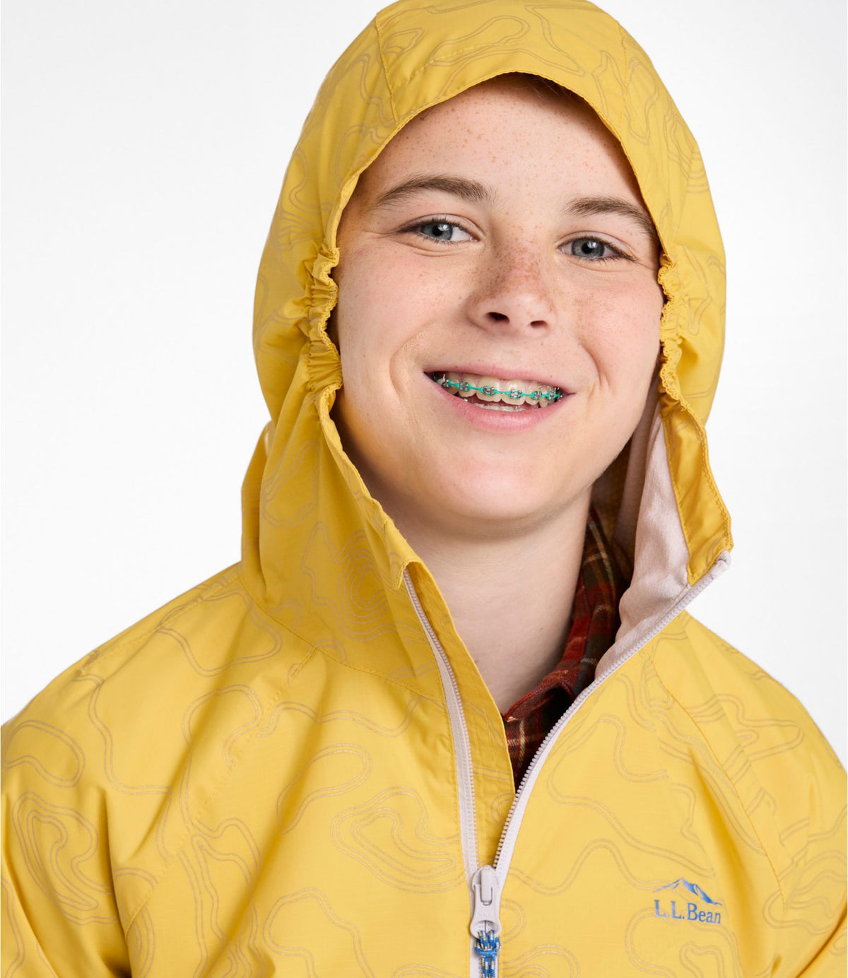 Kids' Wind and Rain Jacket, Lined & Reflective Zipper