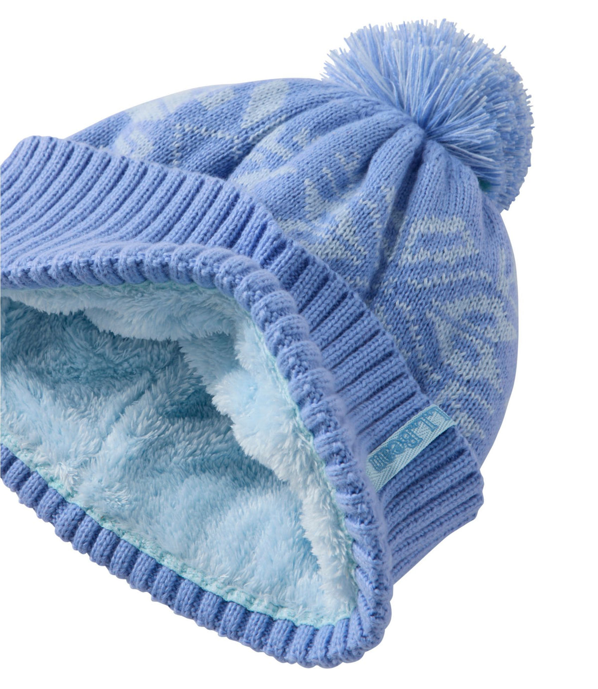 Kids' Snowflake Chunky Yarn Pom Hat