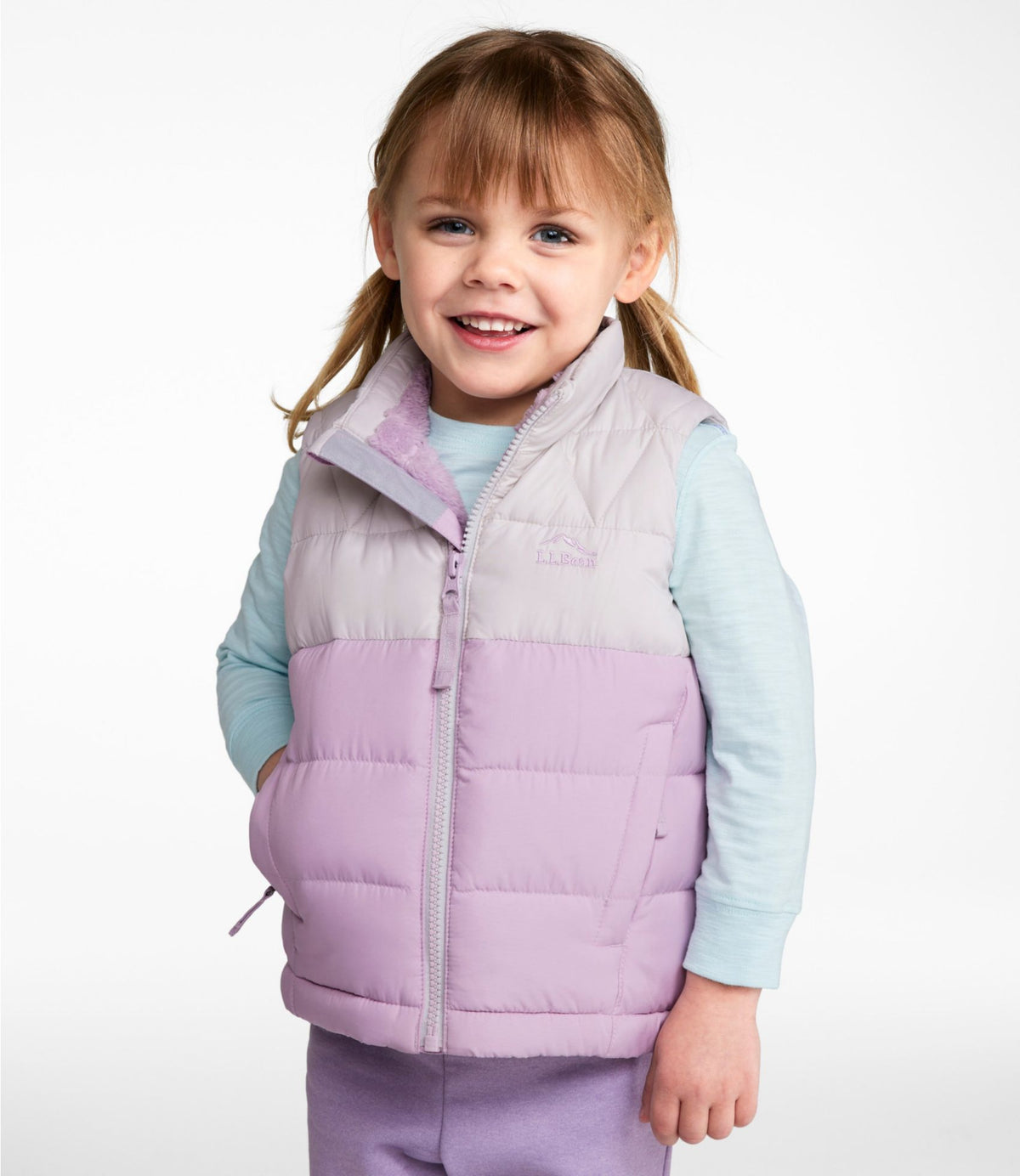 Toddlers' Bean's Down Vest, Colorblock