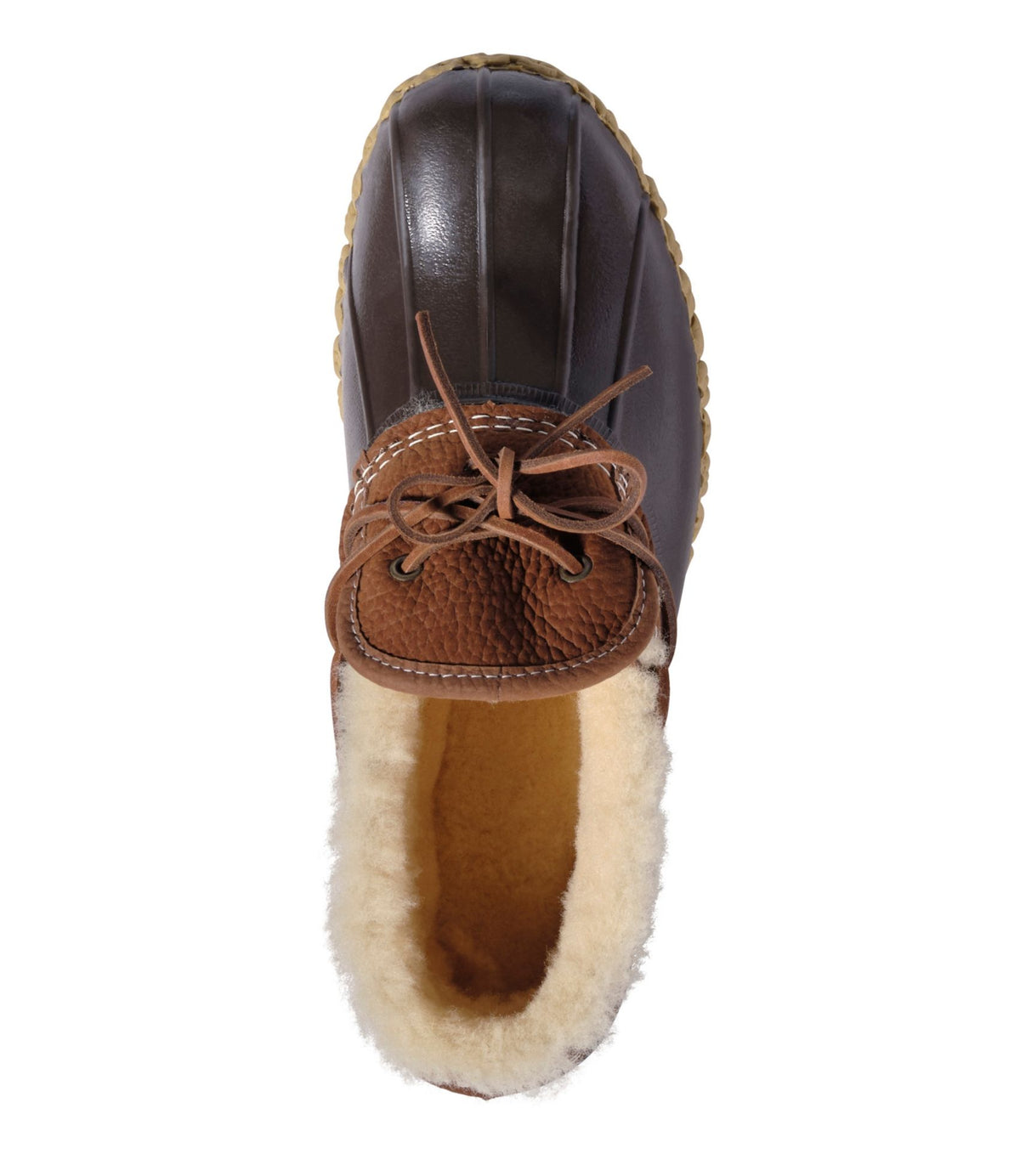 Men's Bean Boots, Shearling-Lined Rubber Mocs