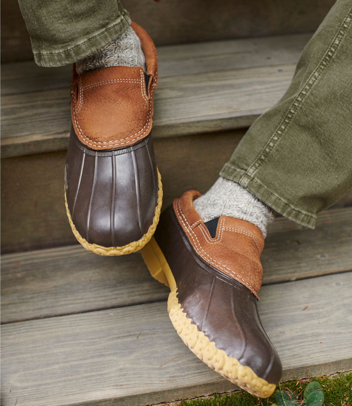 Men's Bean Boots, Slip-On Rubber Mocs