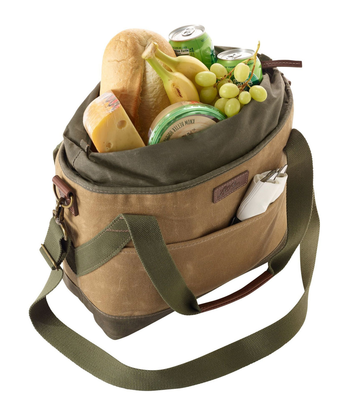Insulated Waxed-Canvas Tote, Medium