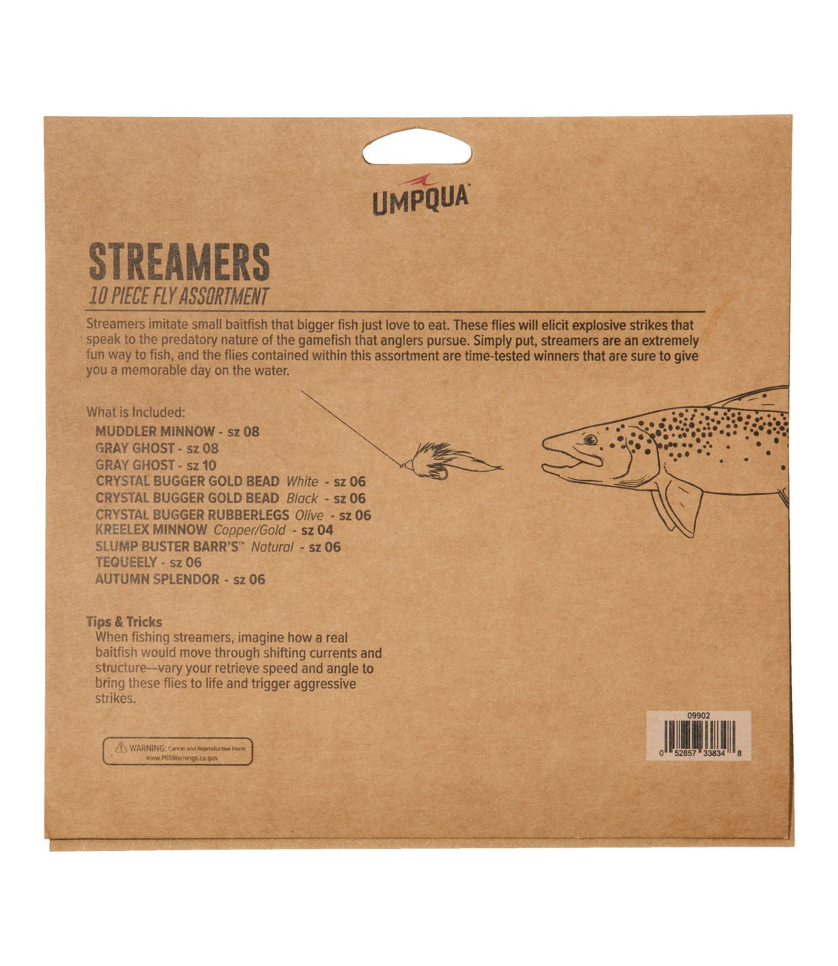Umpqua Streamer Fly Assortment, 10 flies