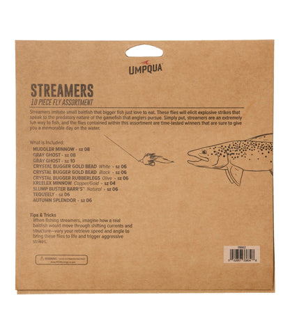 Umpqua Streamer Fly Assortment, 10 flies