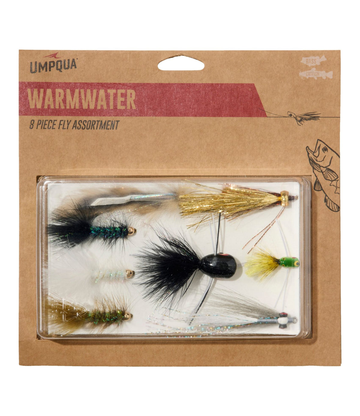 Umpqua Warmwater Fly Assortment, 8 flies