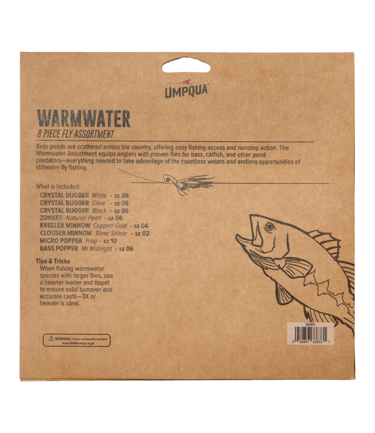 Umpqua Warmwater Fly Assortment, 8 flies