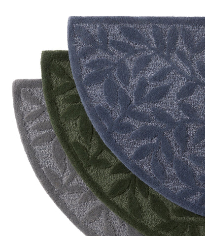 Wool Hearth Rug, Crescent, Leaf
