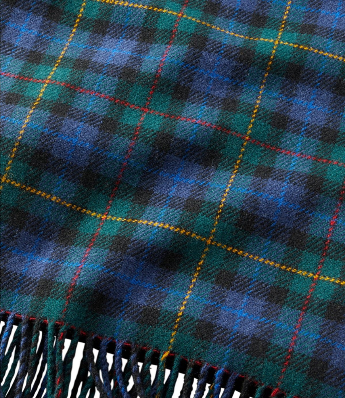 L.L.Bean Washable Wool Throw, Plaid 54" x 60"