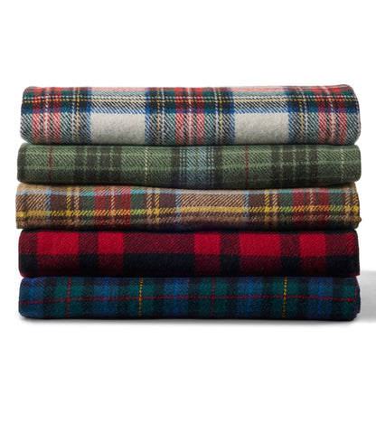 L.L.Bean Washable Wool Throw, Plaid 54" x 60"