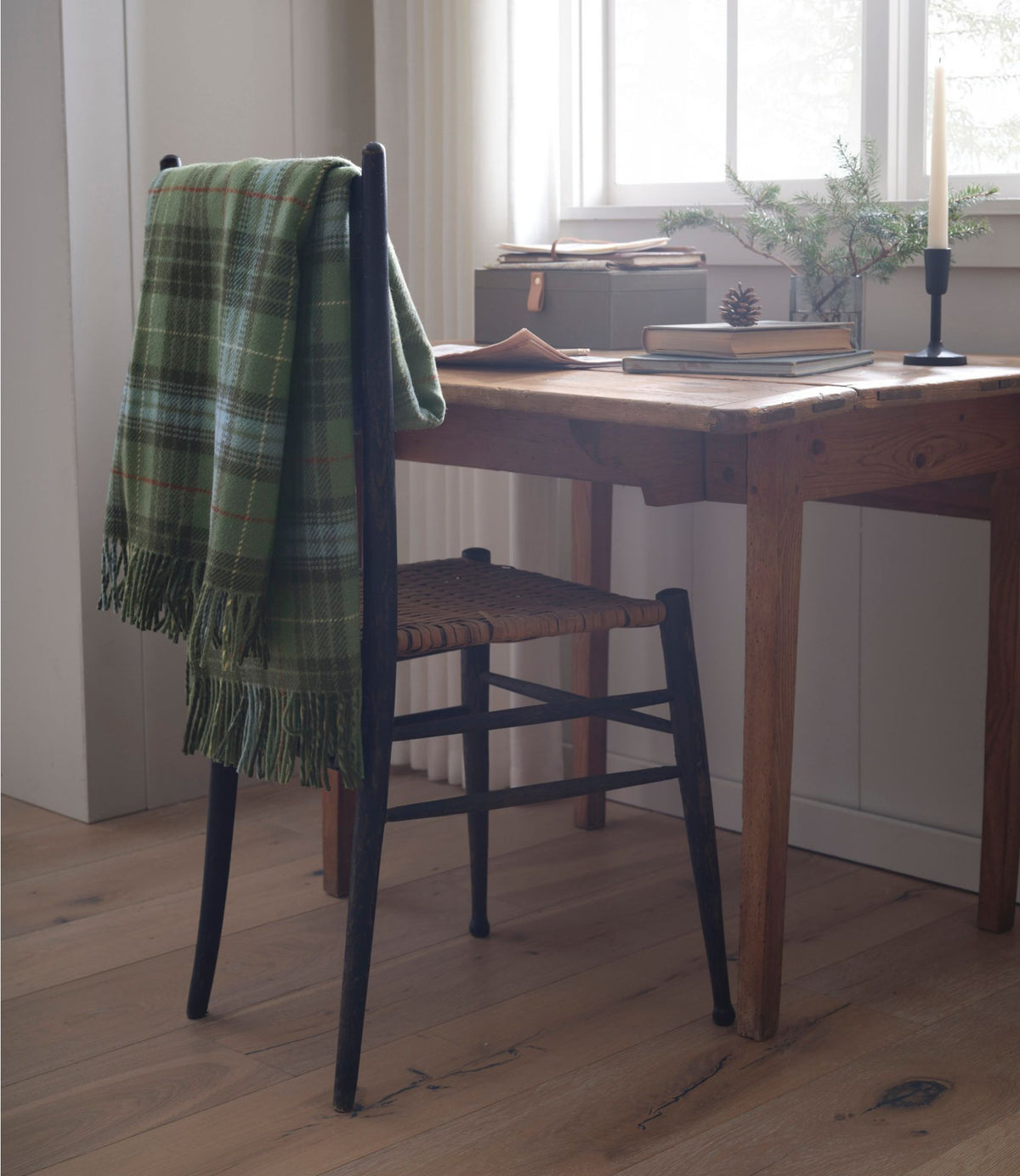 L.L.Bean Washable Wool Throw, Plaid 54" x 60"