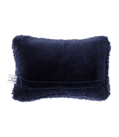 Wool Hooked Throw Pillow, Whale, 8" x 12"