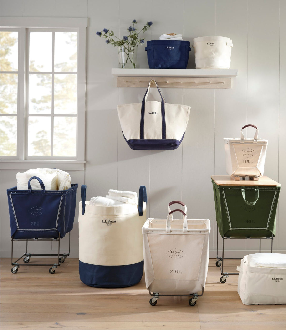 Canvas Storage Cubby Tote
