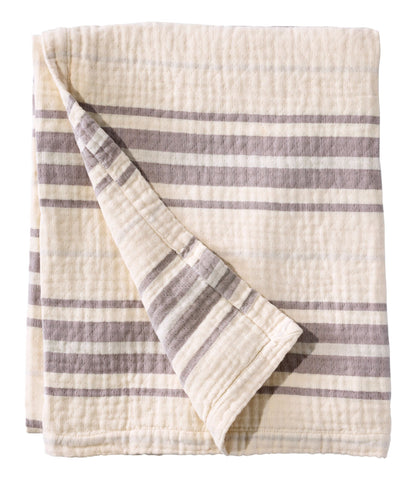 Lightweight Cotton Gauze Throw, Stripe