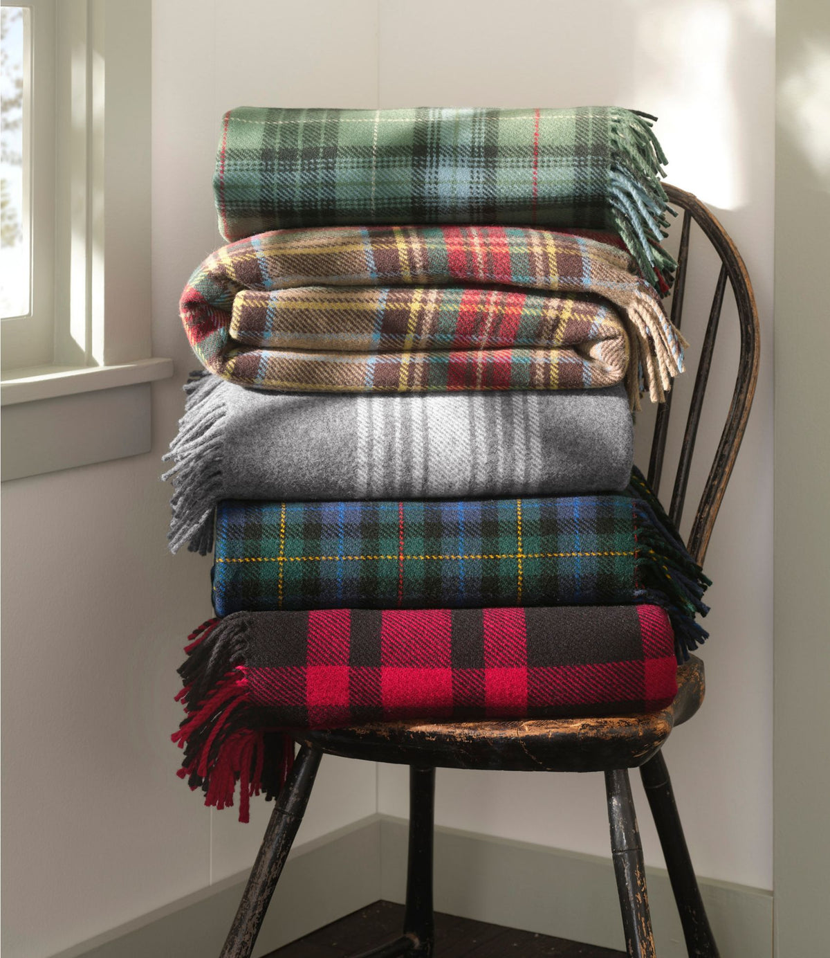 Washable Wool Throw, Striped