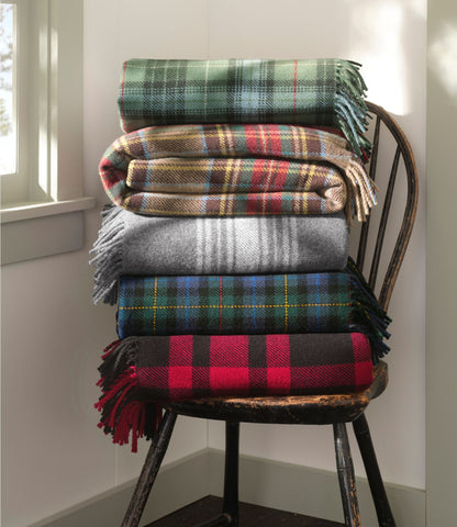 Washable Wool Throw, Striped