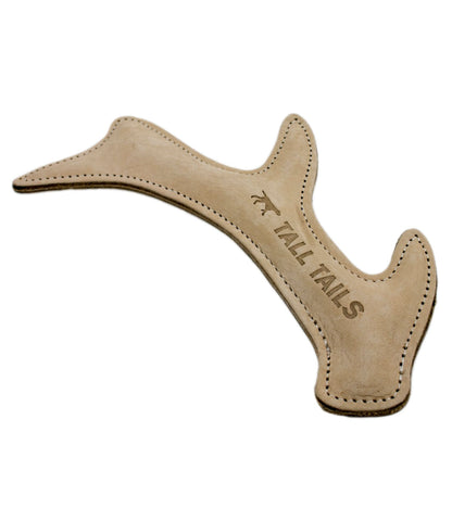 Natural Leather Antler Dog Toy