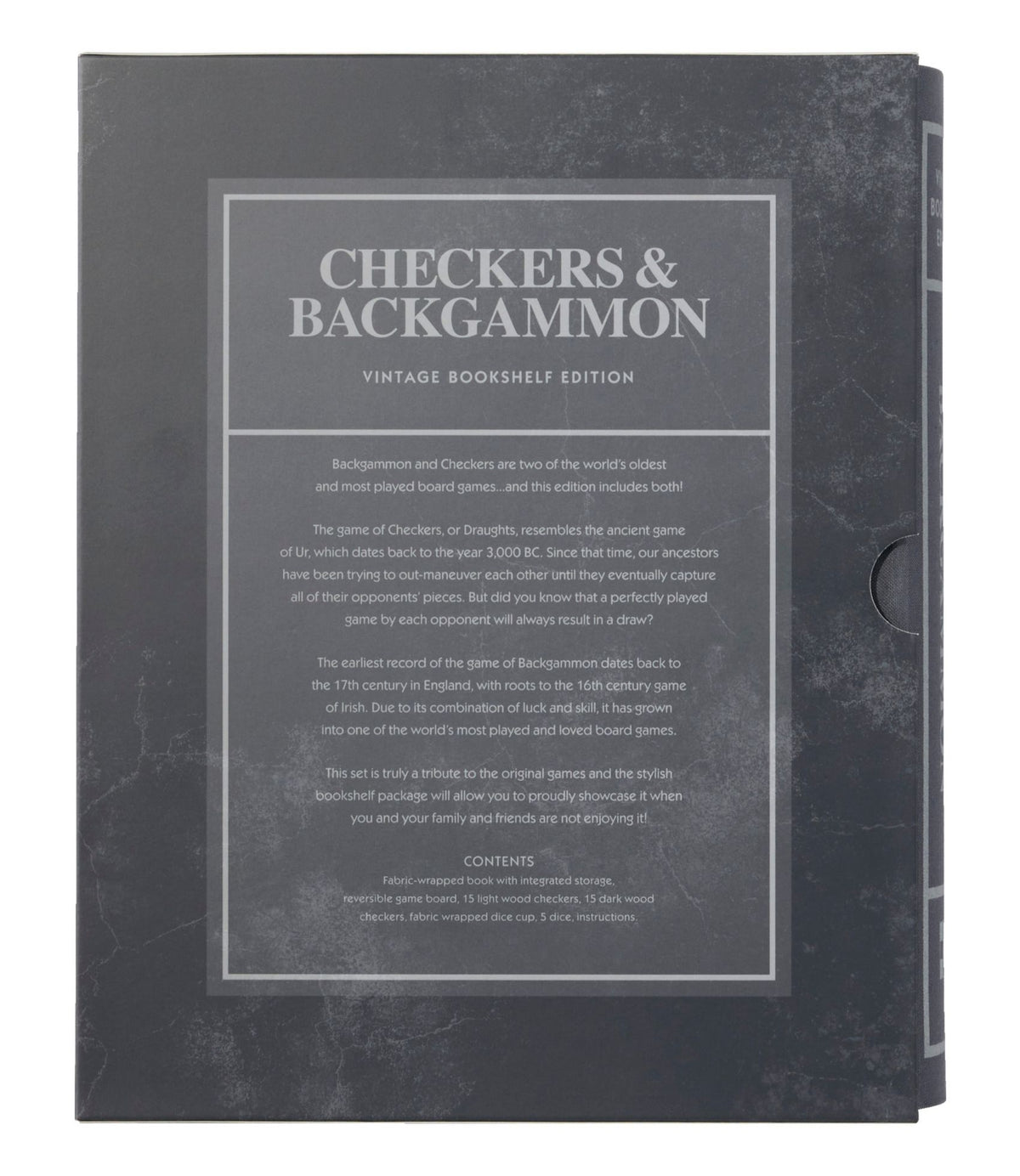 Backgammon/Checkers Vintage Bookshelf Game