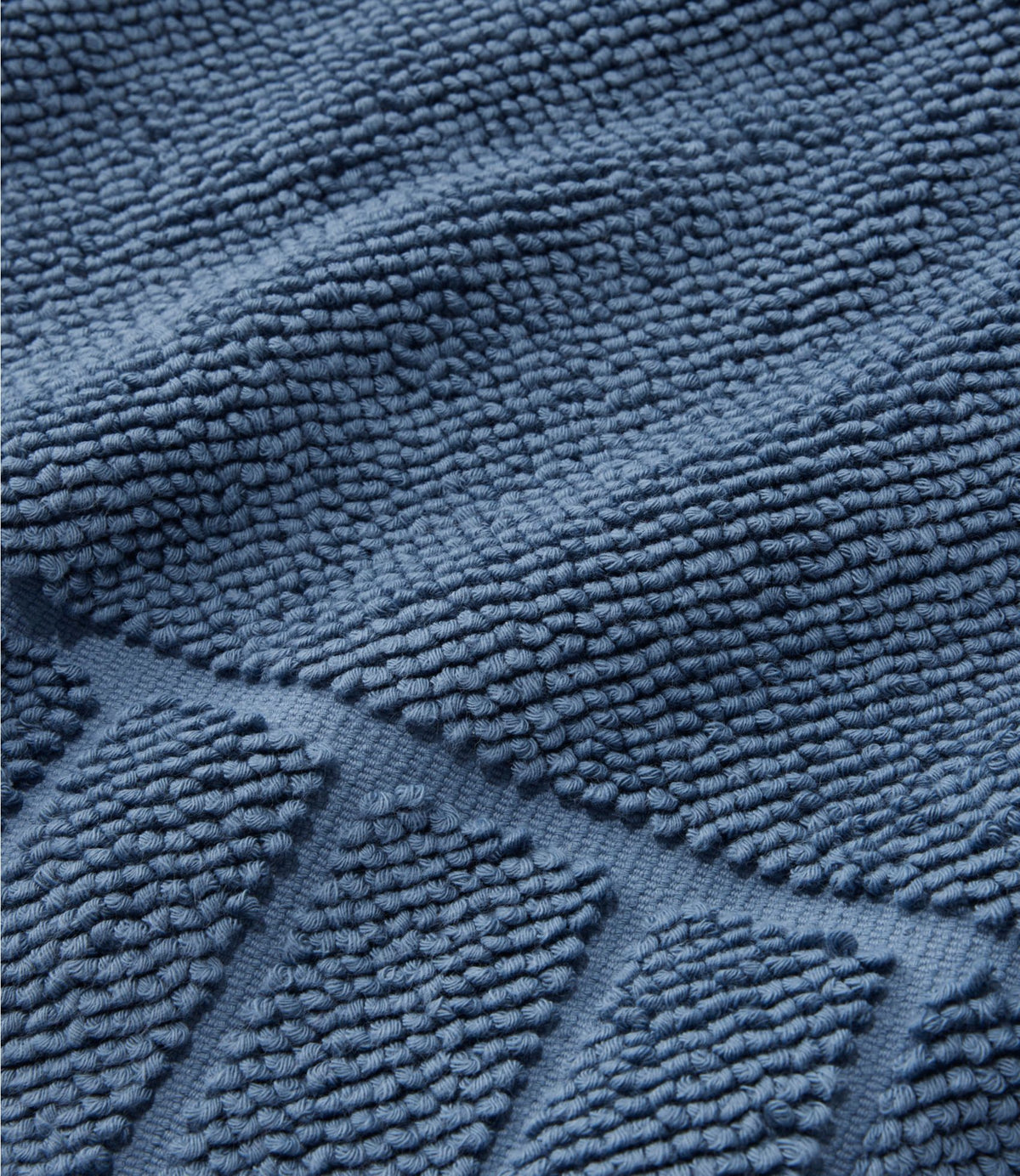 Organic Cotton Textured Bordered Bath Mat