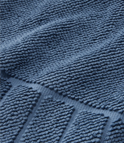 Organic Cotton Textured Bordered Bath Mat