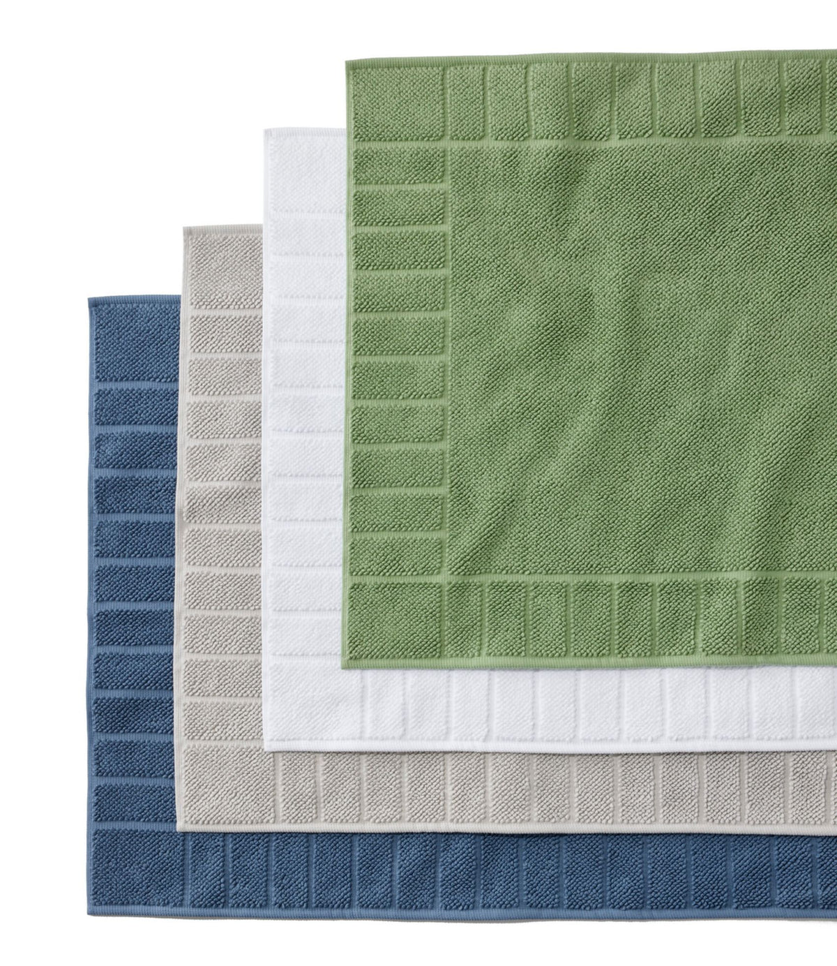 Organic Cotton Textured Bordered Bath Mat
