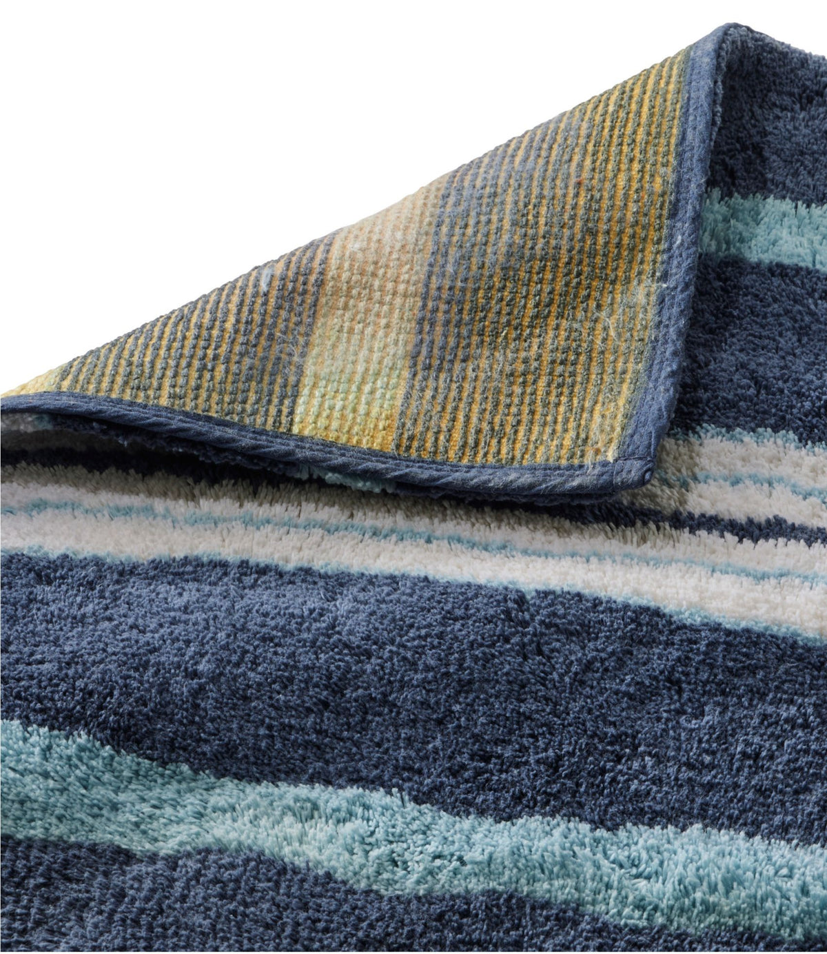 Premium Cotton Bath Mat, Multistripe