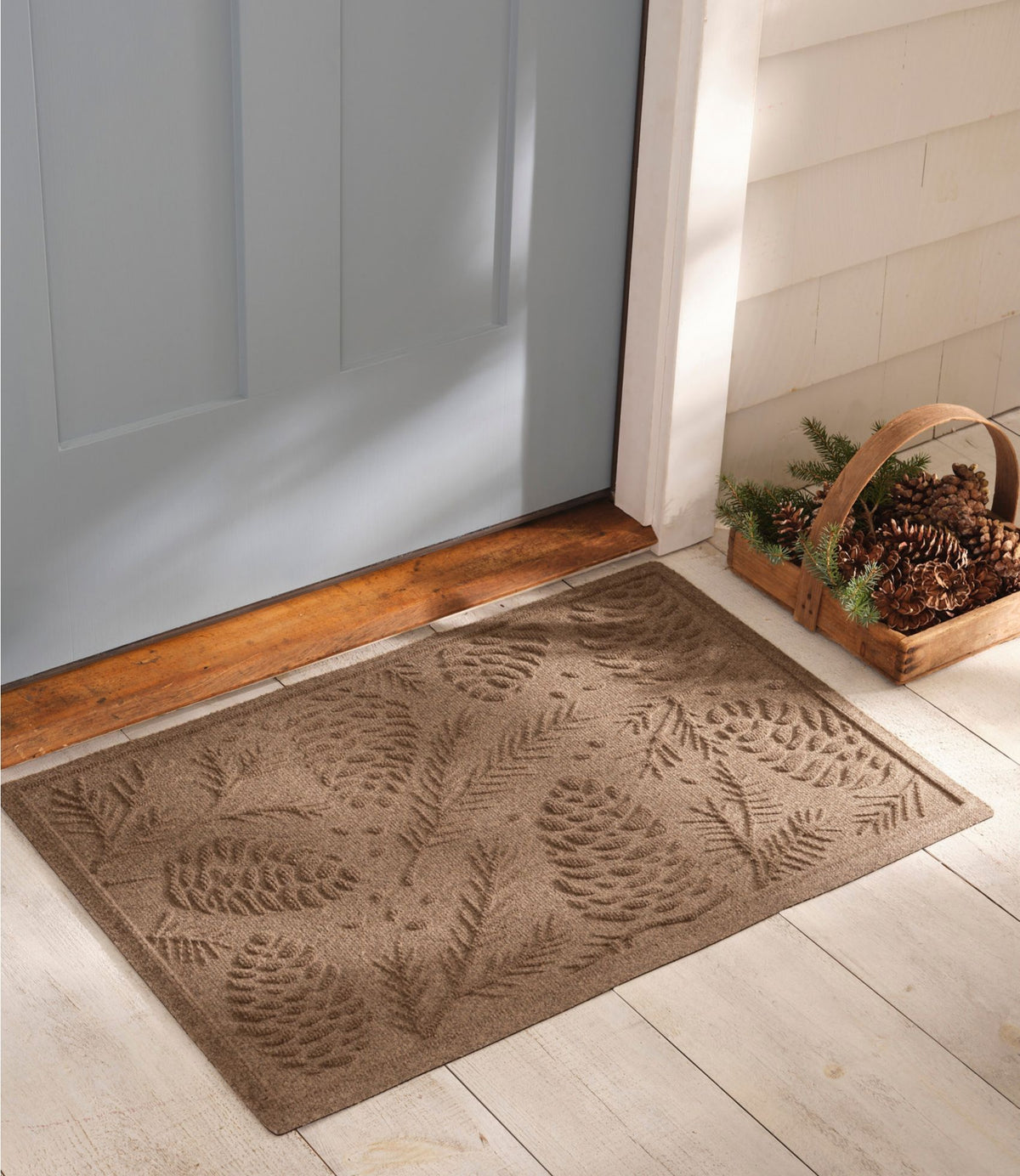 Everyspace Recycled Waterhog Doormat, Pine Cones