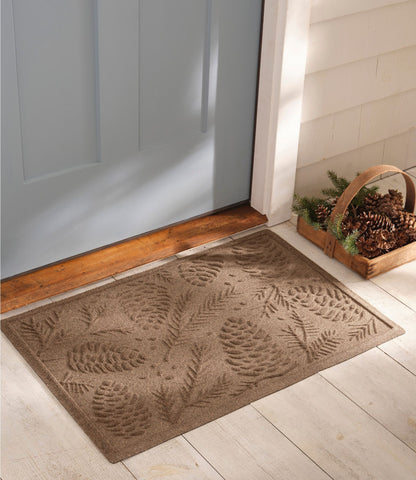Everyspace Recycled Waterhog Doormat, Pine Cones