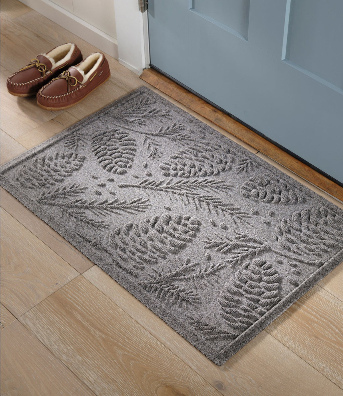 Everyspace Recycled Waterhog Doormat, Pine Cones