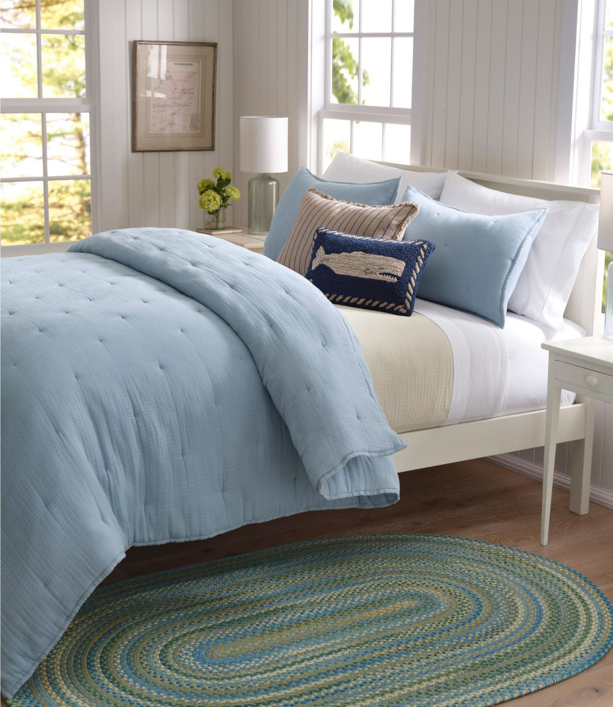 L.L.Bean Braided Wool Rug, Oval