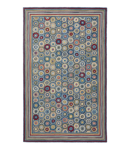 Bean's Wool Hooked Rug, Coins
