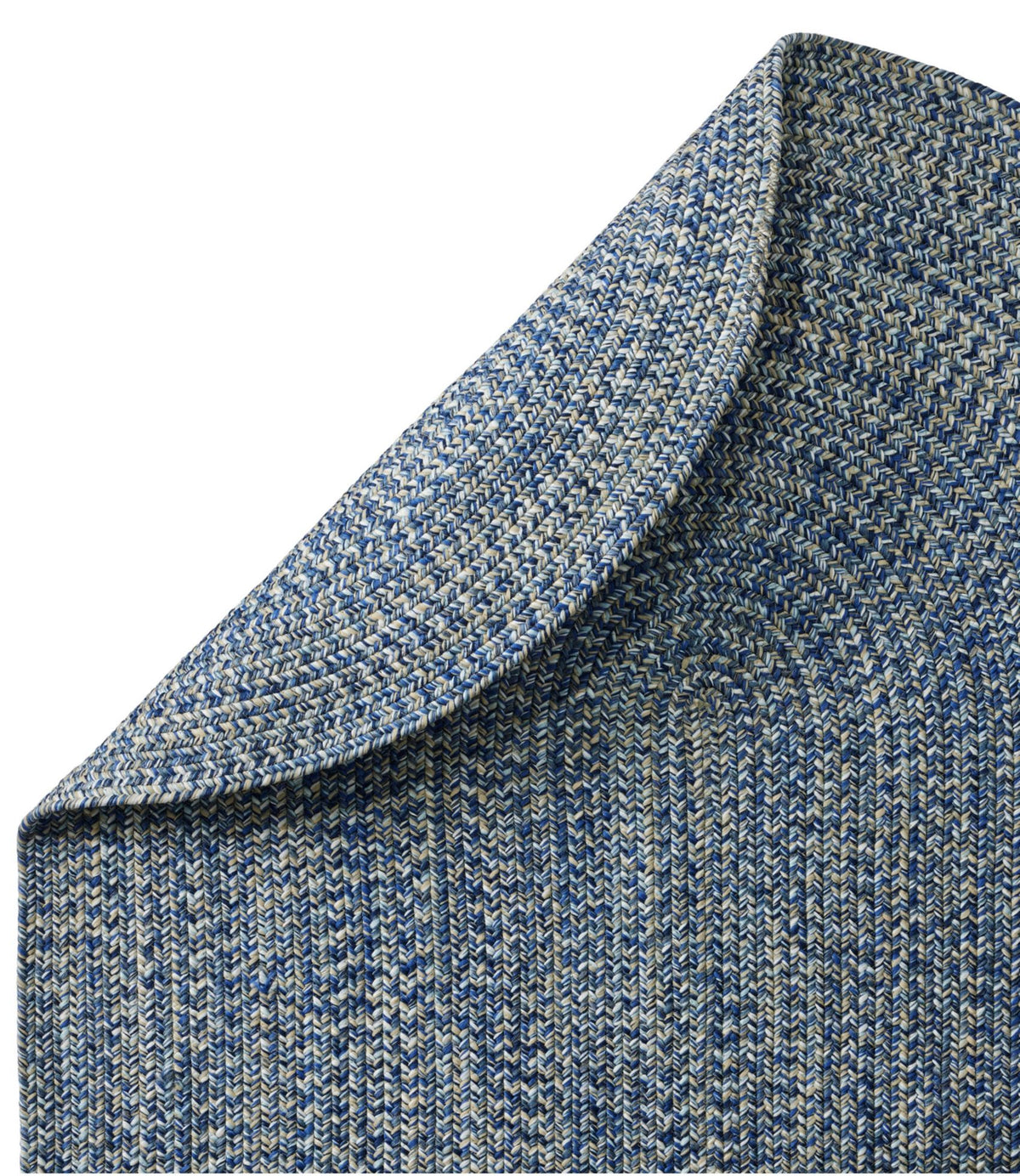 All-Weather Braided Rug, Concentric Pattern Oval