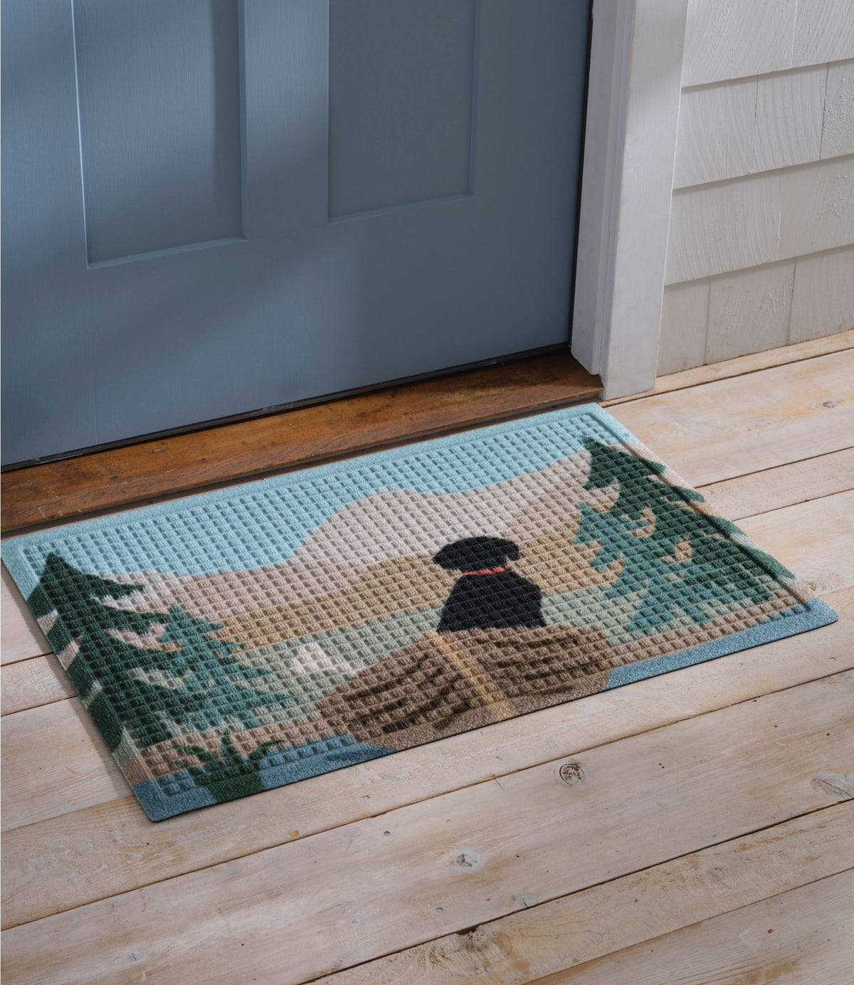 Printed Recycled Waterhog Doormat, Row Boat