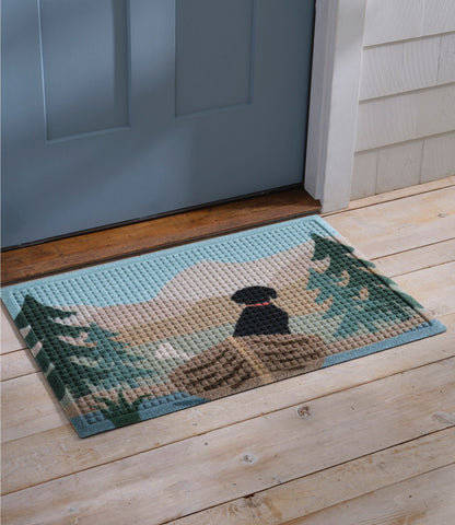 Printed Recycled Waterhog Doormat, Row Boat
