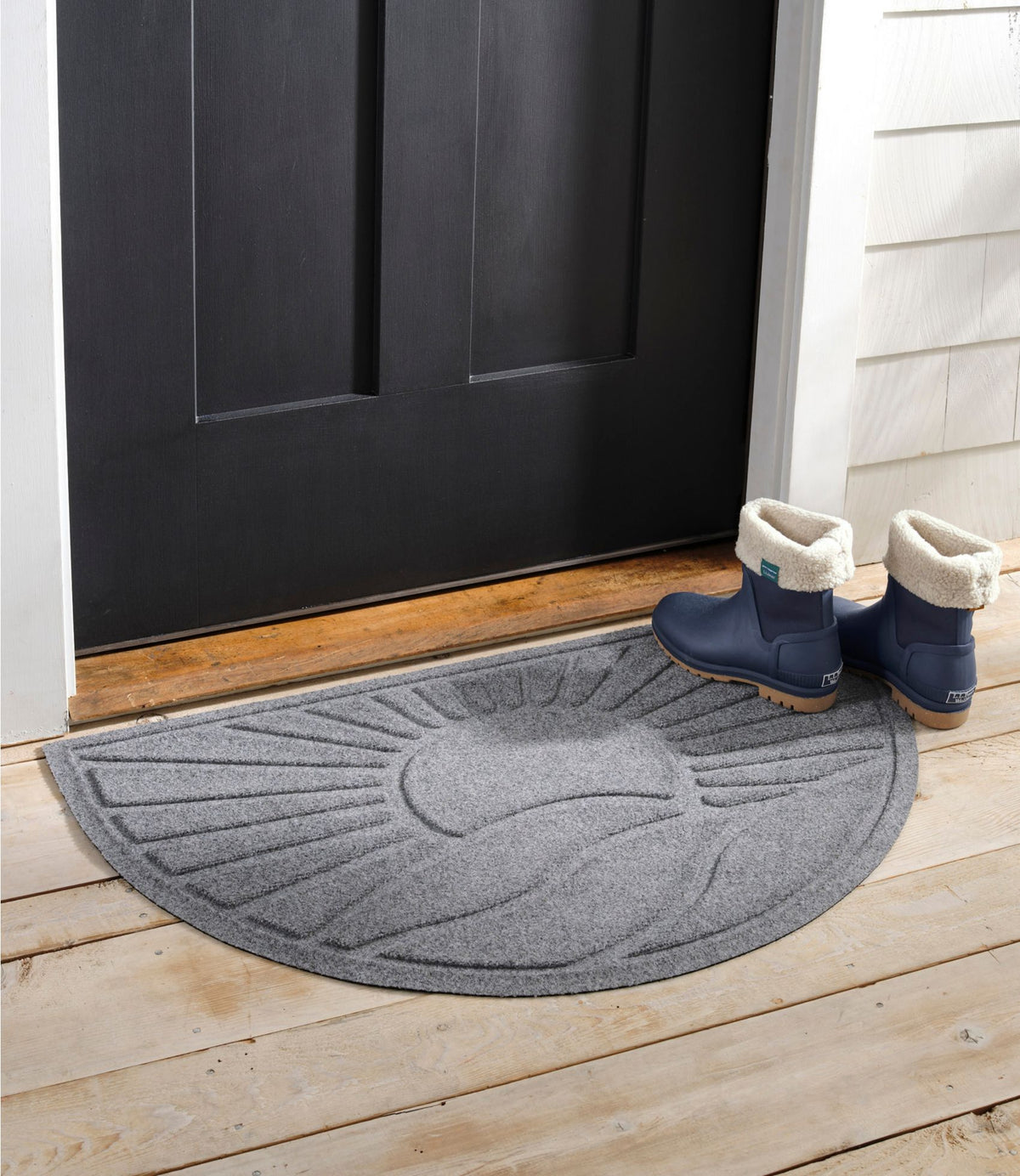 Everyspace Recycled Waterhog Doormat, Half Round, Sunrise