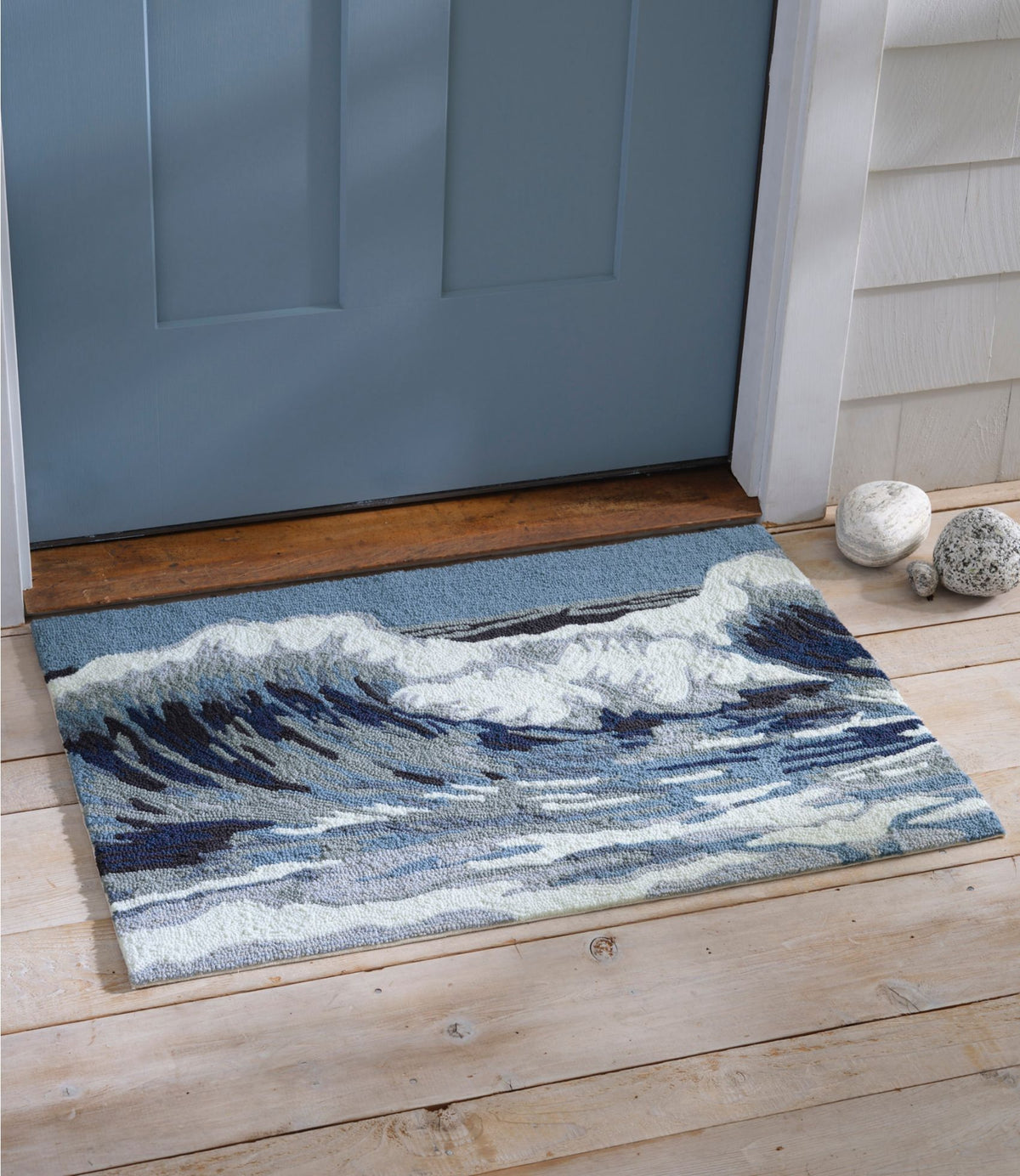 Indoor/Outdoor Vacationland Rug, Ocean Waves